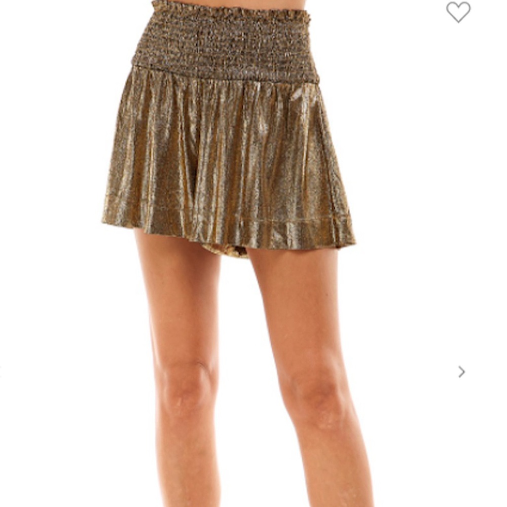 Gold TCEC Smocked Shorts Size Medium, Amazing Condition Worn Twice